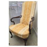 Yellow queen Ann leg chair SEE DESC