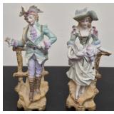 Pair Of Vintage Victorian Porcelain Figurines