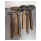 Small lot of hammers