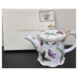 Godinger & Co. Butterfly Garden Teapot & Box