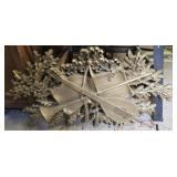 Gold color plastic wall decor