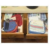 Drawers Full of Misc Pot Holders and More