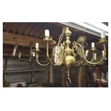 Lot of 3 brass chandeliers