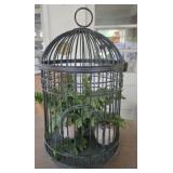 Metal bird cage decor