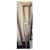 Pair of wood crutches