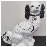 Hand painted ceramic dog figurine