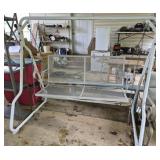 Vintage metal swing with metal frame