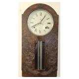 Vintage Wooden Wall Clock AS IS