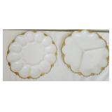2 Vintage  Anchor Hocking Egg Platters