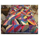 79' by 68' multi colored quilt
