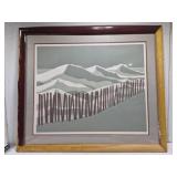 Framed & signed 'Dunes' print**