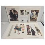 Estate lot of Norman Rockwell prints and book