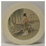 Asian theme Hand painting on silk