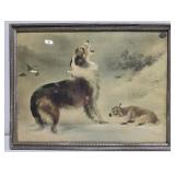 Framed dog print