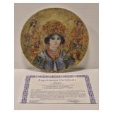 Edna Hibel porcelain 'Darya' plate 595/10,000
