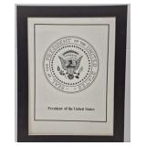 'Seal of the President of the United States' print