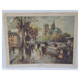 'Notre Dame' print by Antoine Blanchard on canvas