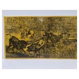 Mexican bull fight print