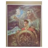 Vintage art print titled ' Christ Our Pilot '