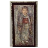 Edna Hibel 'Oriental Jewel' on canvas *