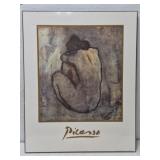 Picasso 'Blue Nude' print on press board frame