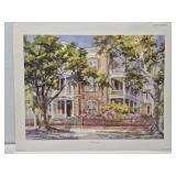Fouche 'The Calhoun Mansion' print signed &