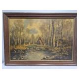 Vintage 'By the Waterfall' print by Richard Lorenz