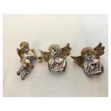 3 sterling silver angel brooch