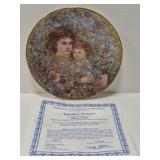 Edna Hibel porcelain 'Paradise Forever' plate