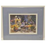 Signed 'Charleston Flower Ladies' print by Fouche'