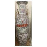 Large Chinese Rose Medallion porcelain floor vase