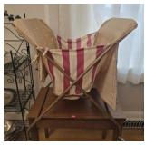 Vintage roll around clothes basket