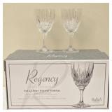Set of 8 Goblets Shannon Crystal by Godinger w Box