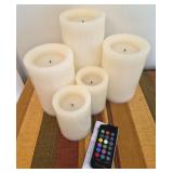 5 pc set of remote control LED candles