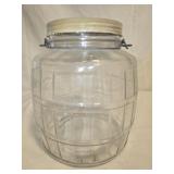 Old glass jar with lid
