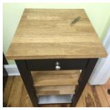 Kitchen trolley in black brown and oak