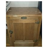 Vintage White Clad Wooden Chest NO BOTTOM