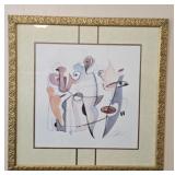 Vintage Alfred Gockel Earth Tone Abstract Print