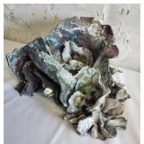 Abstract metallic style ceramic art piece