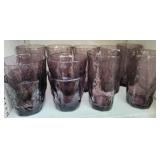 11 Vintage purple Crinkle juice glasses
