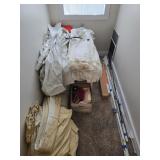 Huge estate lot of window curtains and rods