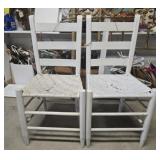 Lot of 2 ladder back chairs