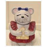 Ceramic Girl Mouse Cookie Jar