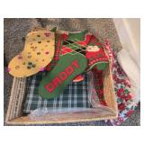 Basket of Christmas decor