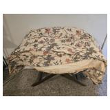 Luggage rack and curtains