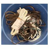 Bucket of extension cords