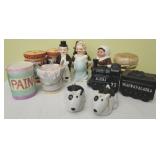 7 sets of decorative salt & pepper shakers