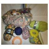 Bag with Yarn and supplies