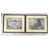 Lot of 2 Framed Pictures