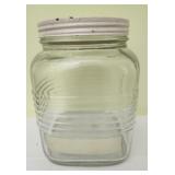vintage Hoosier style glass kitchen canister